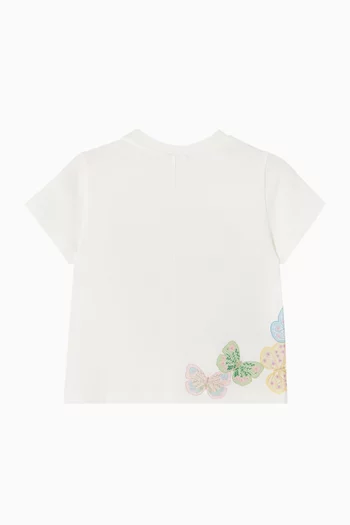 Butterfly-print T-shirt in Cotton