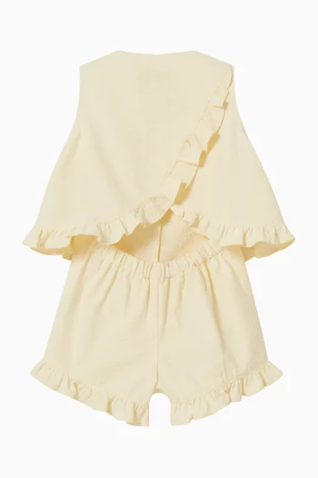 Ruffled Playsuit in Cotton
