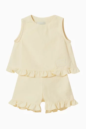 Ruffled Playsuit in Cotton