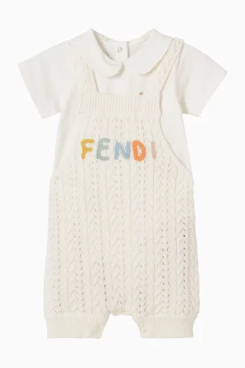 طقم رومبر للرضع كروشيه قطن