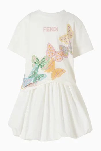 Butterfly-print T-shirt in Cotton