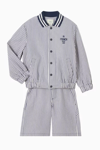 Striped Bermuda Shorts in Cotton