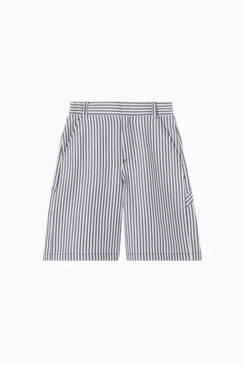 Striped Bermuda Shorts in Cotton