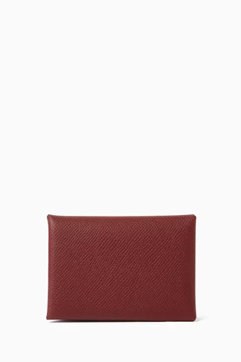 Unused Calvi Duo Wallet in Epsom Leather