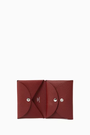 Unused Calvi Duo Wallet in Epsom Leather