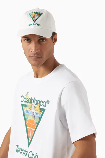 Tennis Club Icon Pyramid Abduction Cap in Cotton