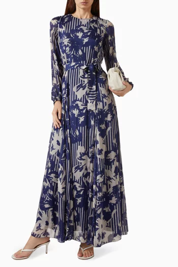 Floral-print Dress in Chiffon