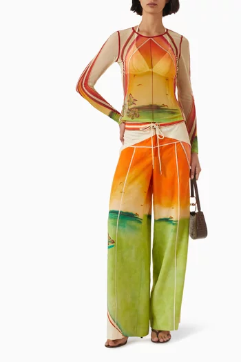 بلوزة جولدن بريك قماش شبكي