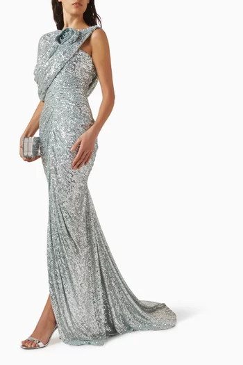 فستان سهرة مونلايت مطرز بالترتر