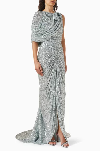 فستان سهرة مونلايت مطرز بالترتر