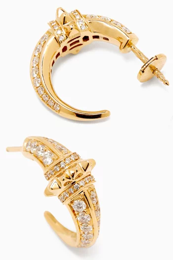 Hab El Hayl Diamond Hoop Earrings in 18kt Gold
