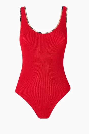 x Hunza G Faye One-piece Swimsuit & Scrunchie in Original Crinkle™