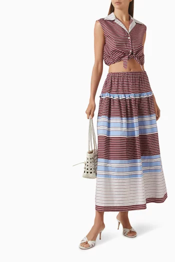 Dolores Striped Skirt
