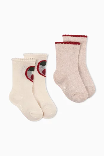 Cherry Rose Socks 2-Pack