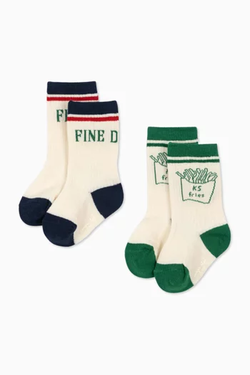 Rib Fries Socks, Set of 2