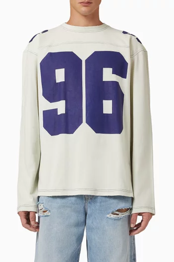 تي شيرت بشعار الماركة قطن جيرسيه