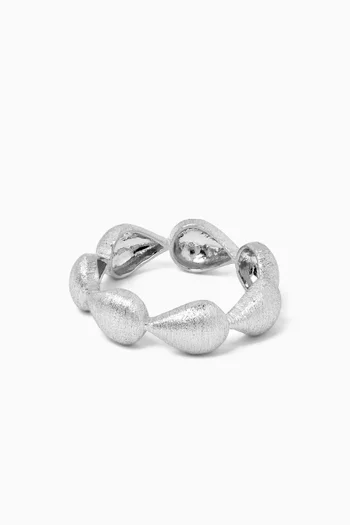 Sculpted Ring in Brushed 18kt White Gold