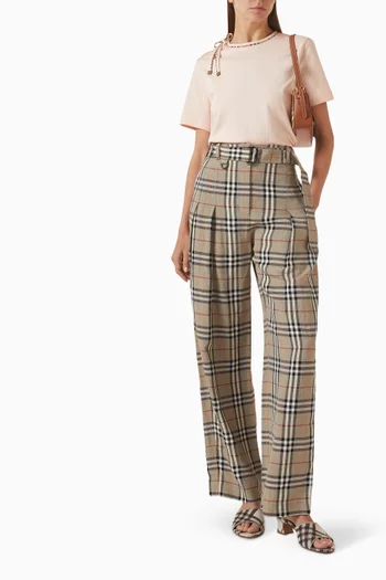 Tie-sleeve T-shirt in Cotton
