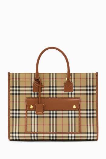 Medium Freya Tote Bag in Coated Cotton