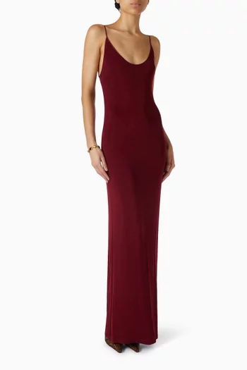 Cassandre Open-back Dress in Viscose Blend