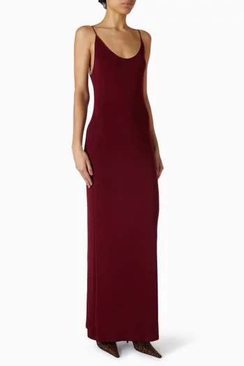 Cassandre Open-back Dress in Viscose Blend