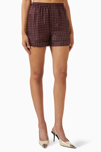 Pyjama Shorts in Silk-satin