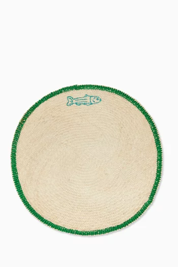 Embroidered Sardine Placemat