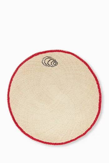 Embroidered Oyster Placemat
