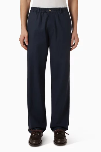 Clay Pleated Pants in Cotton-linen