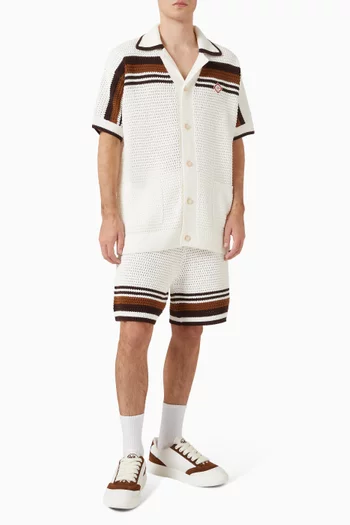 Logo Shorts in Crochet-knit