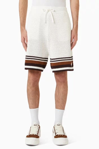 Logo Shorts in Crochet-knit