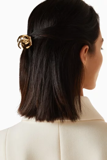 Logo Hair Pin in Metal