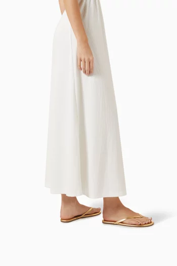 Foundations Flip Flops in Metallic Leather