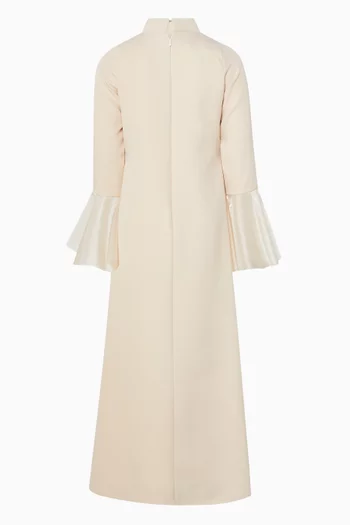 Bell Sleeves Embroidered Dress