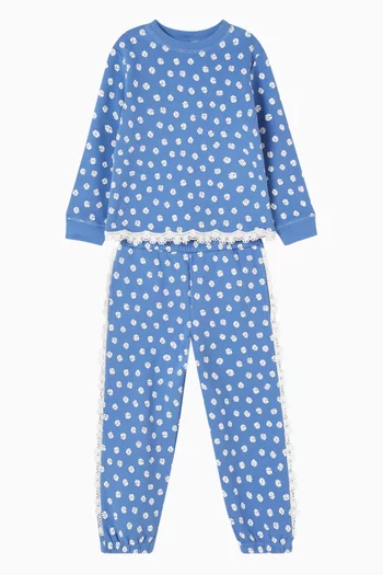 Floral Sweatpants in Cotton