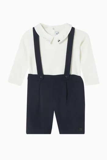Embroidered Bodysuit in Cotton