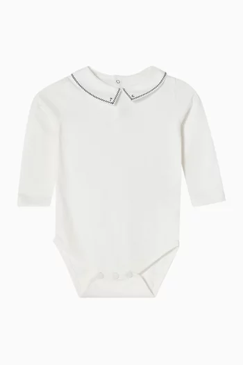 Embroidered Collar Bodysuit