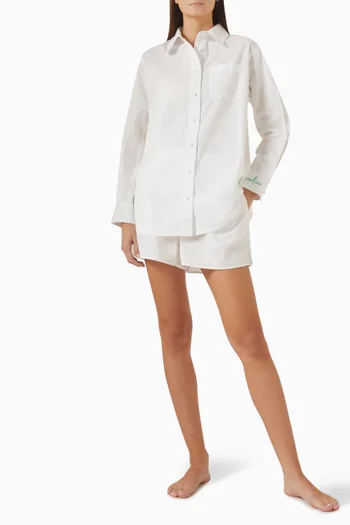 Jessie Shirt & Shorts Set in Cotton-poplin