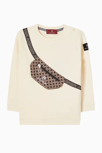 Crossbody Bag-print Sweatshirt