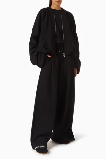 Wide-leg Pants in Cotton Jersey