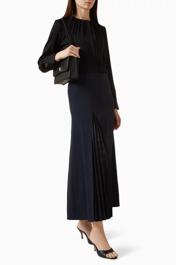 Plissé Maxi Skirt