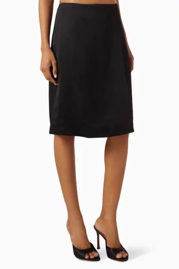 Wrap Skirt in Satin