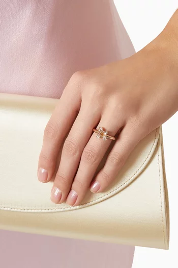 Petit Garden Diamond Ring in 18kt Rose Gold
