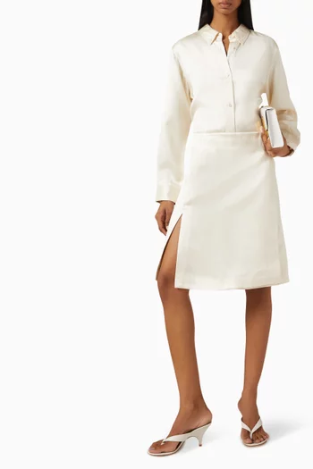 Wrap Skirt in Satin