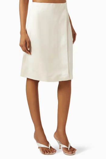 Wrap Skirt in Satin