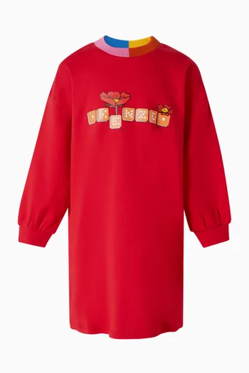 Dice Flower Dress in Cotton