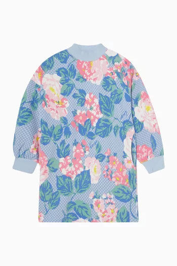 Floral Print Dress in Fleece