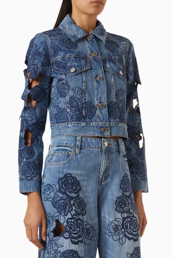 Chloe Laser-cut Jacket in Denim