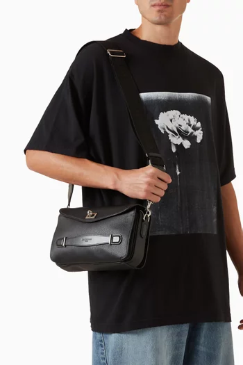 Small Le 7 Cube Messenger Bag  in Leather