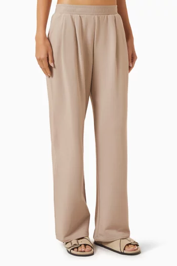 Pleated Lounge Pants in Cotton